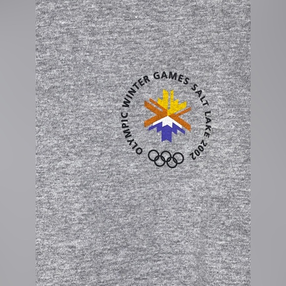 Vintage 2002 Olympic WInter Games Shirt Mens Large Gray Crew Neck Salt Lake NWT - Picture 2 of 9